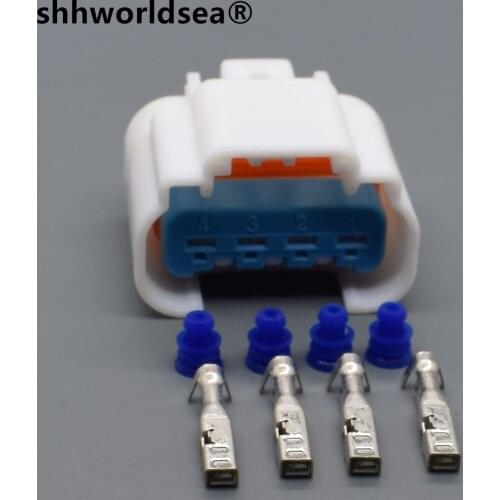 Shhworldsea 4 pin 2.8mm gray 13527865 white knock sensor Connector wire harness plug car Auto Waterproof Connectors 4P GT280