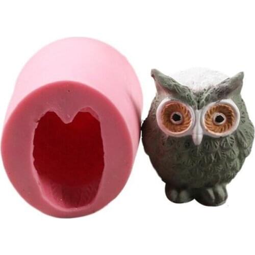 Small Owl Shape Hands Shape 3D Silicone Cake Mold, Cartoon Cake Tools Soap Mold Cake Decoration Owl Fondant Mold