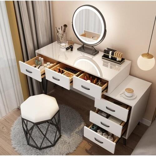 Nordic dressing table multifunctional bedside storage cabinet one bedroom large capacity dressing table modern simple net red