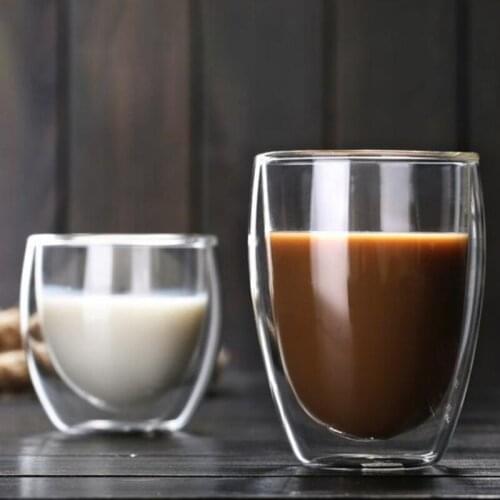 Heat Resistant Water Cup Double Coffee Cup Glass Beer Handmade Whiskey Glass Cup Tea Cup Home Supplies