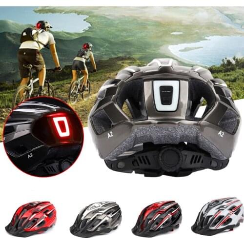 Bicycle Helmet With LED Rechargeable Light Road Cycling Mountain Biking Helmets For Men Women Adult Cycling Adjustable Helmet