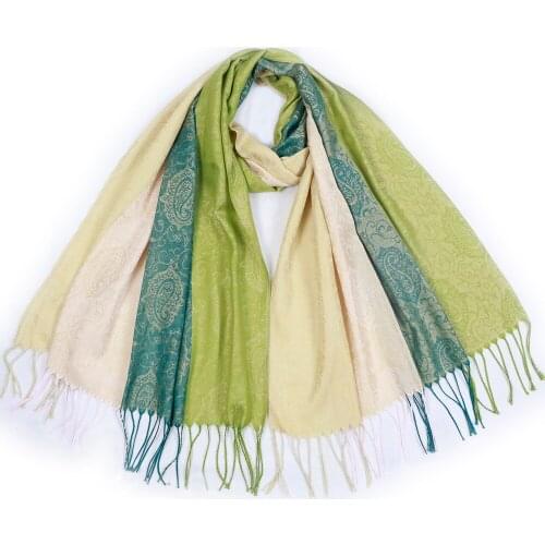 Jacquard Fashion Scarf Capes Paisley Pashmina Shawls Bandana Thin Polyester Feminino Inverno Mujer Stoles Wraps