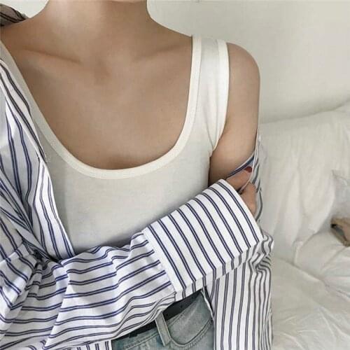 Ladies Solid Color Tank Tops Women Casual Sleeveless Beach Tops Streetwear Ladies Sexy Vest 2021 Women Camis Debardeur For Femme