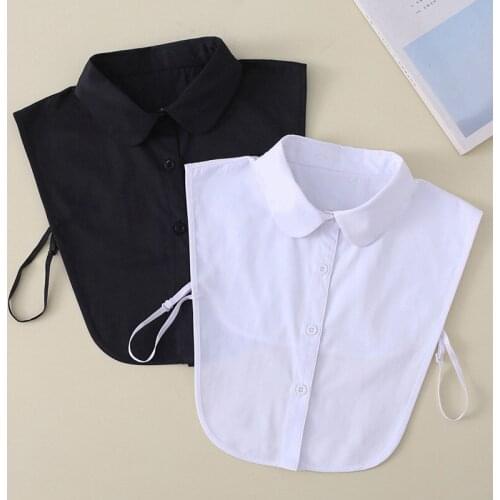 Women White Black Fake Collar Removable Detachable Collar False Lapel Blouse Collar Necklace Half Shirt Ties Top Nep Kraagie
