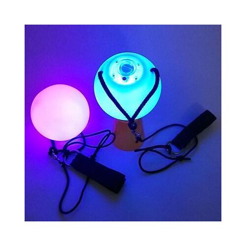 1 pair belly dance balls RGB glow LED POI thrown balls for belly dance hand props stage performance accessories
