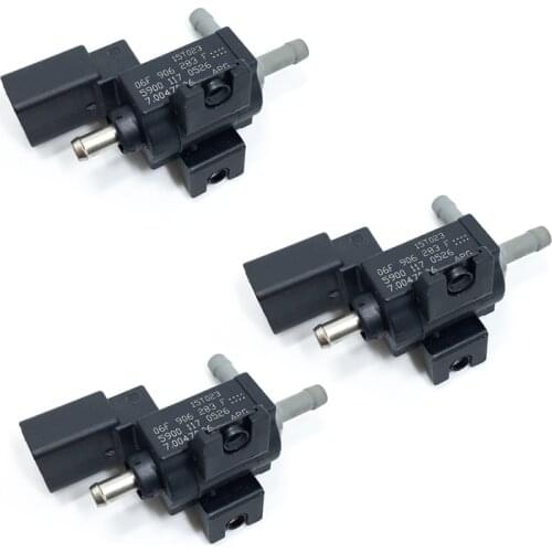 3Pcs Turbocharger Boost Solenoid Valve Fit Jetta Golf Passat CC Tiguan A3 A4 A6 A8 TT EA888 2.0TFSI 06F 906 283 F 06F906283F