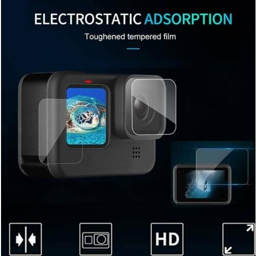 3pcs Sport Camera Lens Protection Tempered Glass Screen Protector Protective Film For GoPro Hero 9 Sports Camera Accessories