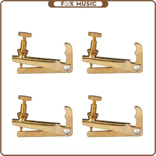 4pcs/1set Violin String Adjusters Durable Alloy Fine Tuners String Adjusters Replacement Parts For 3/4 4/4 Violin