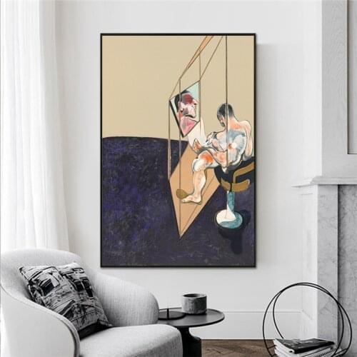 Francis Bacon Famous Artist Abstract Three Studies of the Male Back Canvas Painting Poster and Print for Living Room Wall Decor