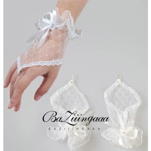 BAZIIINGAAA Bridal Short Gloves
