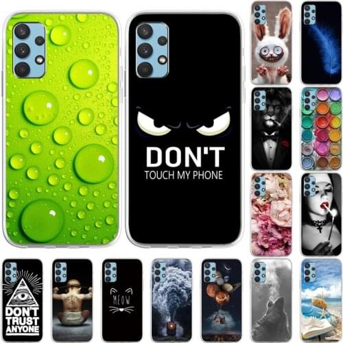 Case For Samsung A32 Cases Silicon Cute Capas For Samsung Galaxy A 32 S21 Ultra S20 FE A12 A50 A70 A21S TPU Pattern Soft Bumper