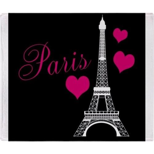 Paris Eiffel Tower In Black Soft Fleece Throw Blanket Soft Flannel Blanket to on for the sofa/Bed/Car Portable Plaids