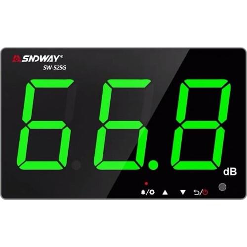 SNDWAY SW-525G Wall-mounted Sound Level Meter 30-130 db Digital Noise Meter Decibel Monitoring Noise / Sound Level Meter