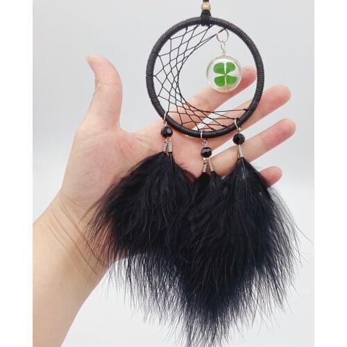 Car Hanging Ornaments Indian Style Dream Catcher for Wall Decoration Birthday Gift Tree of Life and Four Leaf Clover