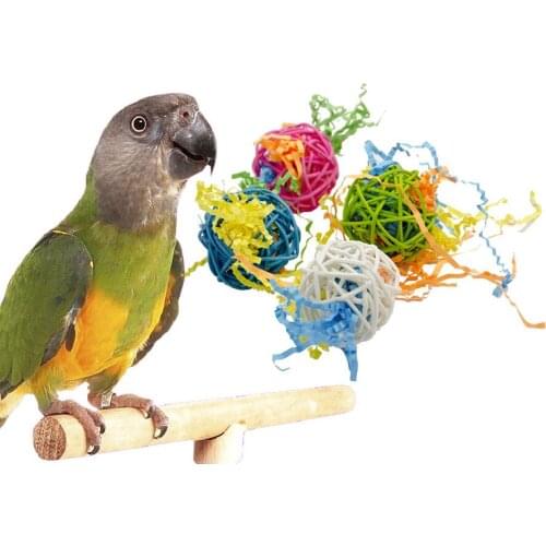 Traumdeutung Parrot Toys For Bird Accessories rattan Cage Decoration Cockatiel Perch Toy Budgie Parakeet juguetes para pajaros