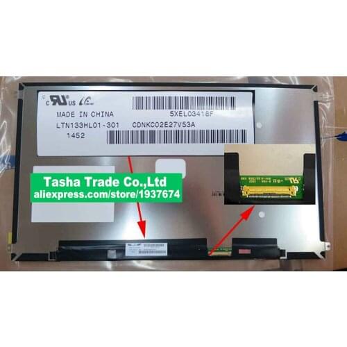 LTN133HL01-301 for HP Split X2 13 Laptop LCD Screen Panel EDP 30 pin 1920X1080 FHD Matrix LCD LED Display Screen
