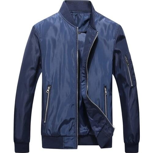 Jacket Men Plus Size 5XL, 6XL,7XL Solid color Business Casual Jacket Male autumn brand bomber Outerwear Mens baseball jacket