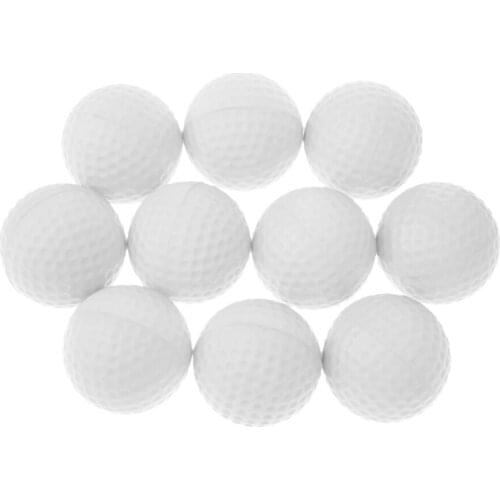Set of 10 Soft PU Foam Golf Balls for Indoor And Outdoor Training