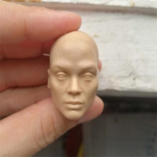Unpainted 1/6 Scale Gamora Zoe Saldana Female Head Sculpt Model For Action Figure Dolls Painting Exercise No.255