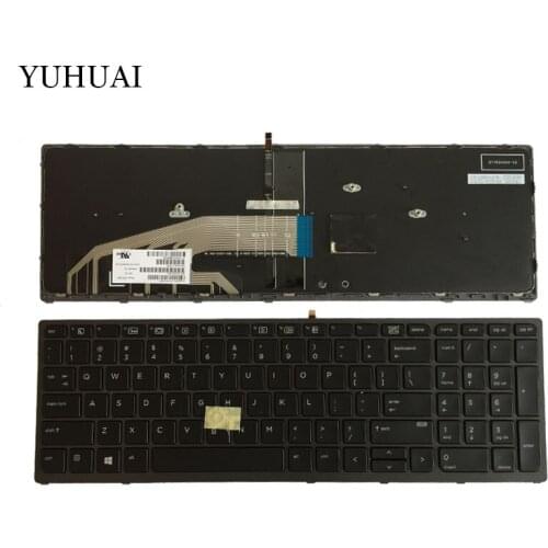 NEW for HP Zbook 15 G3 17 G3 Laptop KEYBOARD backlit with Pointer Glossy Frame US