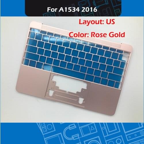 New Rose Gold Laptop A1534 Top Case US Layout For Macbook Retina 12" A1534 Palm Rest Early 2016 EMC 2991