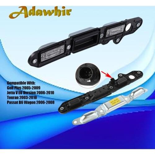 New Rear Tailgate Trunk Lid Handle with License Plate Lamp Light For Golf Jetta Passat Touran 1TD827574A 1TD 1T0 827 574 A