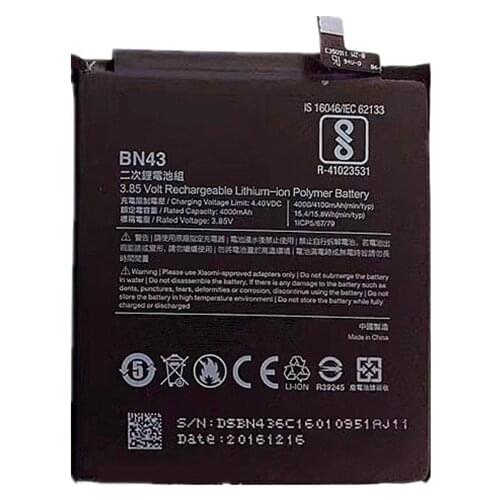 AZK New BN43 4000mAh Battery For Xiaomi Redmi Note 4X 4 X 5.5inch hongmi note 4x phone