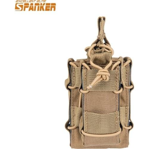 EXCELLENT ELITE SPANKER Tactical Double Magazine Pouch for M4 M14 M16 G36 AR15 Magazine with 1911 HK45 Glock Pistol Pouch