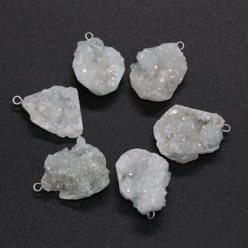 Natural Stone Pendant Irregular Crystalline Germ Charms For DIY Necklace Handiwork Sewing Craft Jewelry Accessory Making