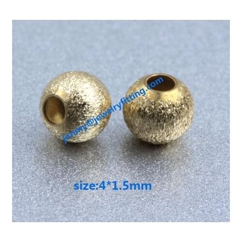 Size 4*1.5mm Jewelry findings metal beads brass stain beads brush copper beads