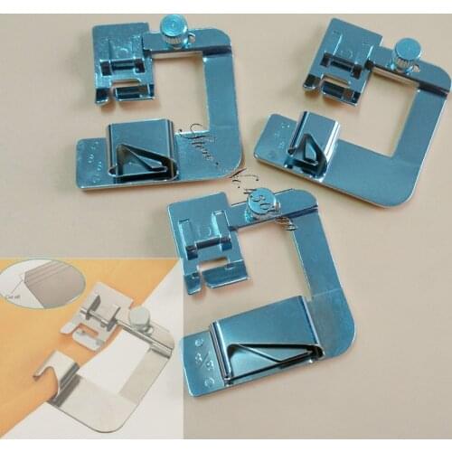 3Pcs and 7 pcs Stainless Steel Rolled Hem Foot Sewing Machine Parts Hemmer Foot 6290 Rolled Hem Foot Household Sew Accessories