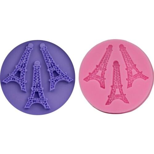 Paris Eiffel Tower Fondant Silicone Cake Mold Silicone DIY Candy Chocolate Gumpaste Clay Mould Baking Tools