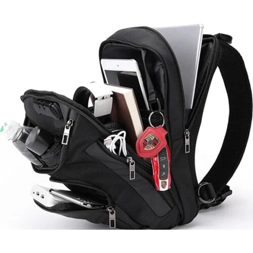 SUUTOOP Large Capacity Men Oxford Waterproof Multifunction Shoulder Bags Messenger Chest Sling Crossbody Bags Travel for Male