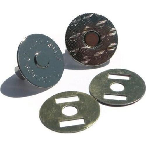 Extra Thin Magnetic Snaps 100sets 18mm Nickel Plated