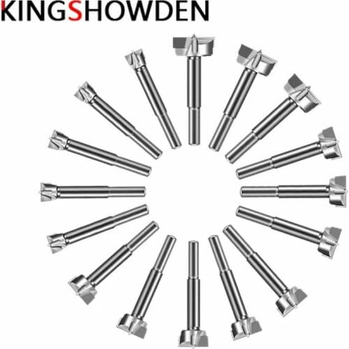 15-60mm Forstner Carbon Steel Boring Drill Bits Woodworking Self Centering Hole Saw Tungsten Carbide Wood Cutter Tools Set