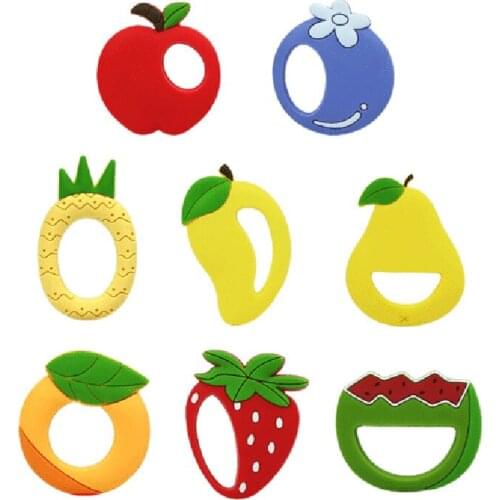 Comfortable Silicone Teether Banana Safety BPA Free Food Grade Silicone Fruit Babies Infant Kids Toothbrush Toys Baby Chewing