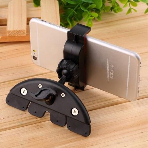 New Universal Adjustable CD Player Slot Smartphone Mobile Phone Car Mount Holder 360 Rotating Magnet Stand Bracket for GPS