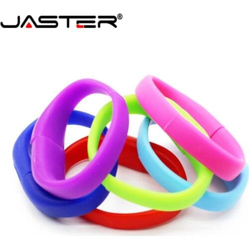 JASTER 9 colors beauty sport bracelet pen drive 4GB 8GB 16GB 32GB 64GB usb flash drive portable wristband memory Stick cartoon