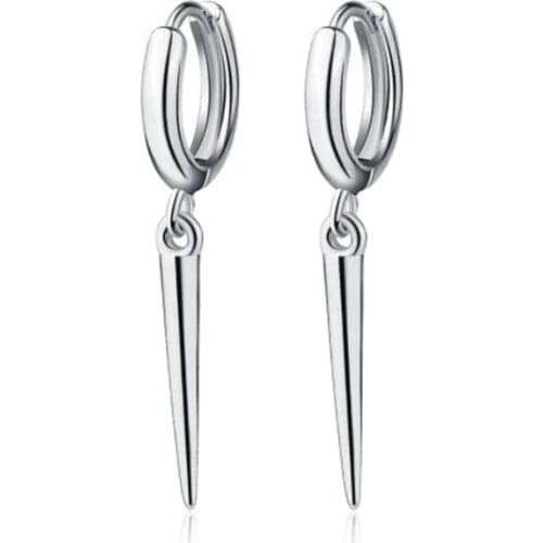 Womens Long Rivet Drop Small Hoop Earrings Fashion Dangle Earring Jewellery Gifts