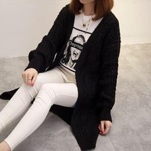 New Autumn Knit Sweater Women 2020 Fashion Harajuku Loose Warm Cardigan Women College Casual Long Sleeve Winter Coat DD2431
