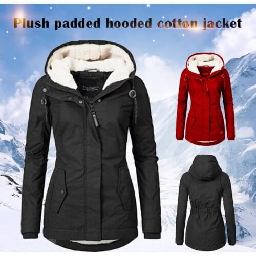 Women Coat Winter Thickend Warm Coat For Ladies Waterproof Hooded Fleece Lined Cotton Coat For Women Mujer Chaqueta 2020