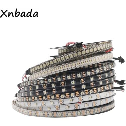 1m/4m/5m DC5V SK6812 RGBW(Similar WS2812B) 4 In 1 30/60/144 Leds/Pixels/m;Individual Addressable Led Strip IP30/IP65/IP67