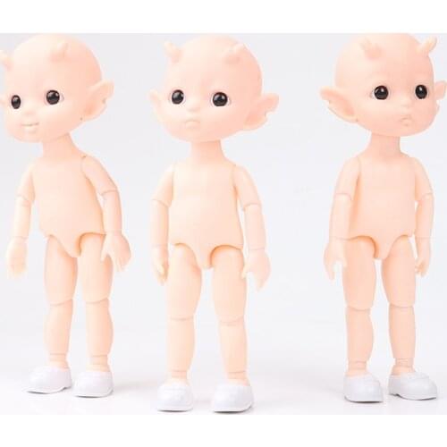 16cm Vivid Elves Horned Doll 13 Joints Moveable Dolls Children Kids Doll Accessories