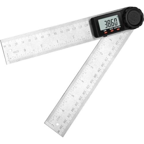 200mm/280mm 360° Digital Protractor Stainless steel Angle Ruler Electronic Goniometer Inclinometer Angle Measuring Finder Meter