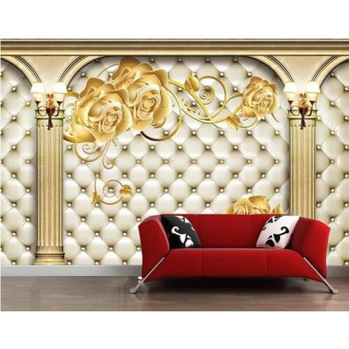 3d wallpaper for room Roman column gold rose background wall mural 3d wallpaper 3d bathroom wallpaper