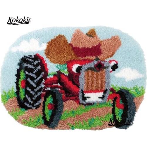 3d floor carpet embroidery handmade accessories set tapestry kits latch hook kit rug canvas car printing handwerken knooppakket