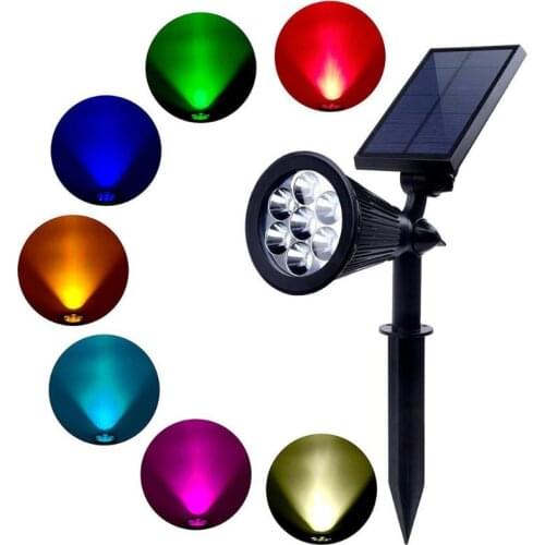 7 LED Solar Lawn Lamp Waterproof Solar Spotlight Outdoor Garden Landscape Decoration Solar Light Adjustable Solar Spotlight