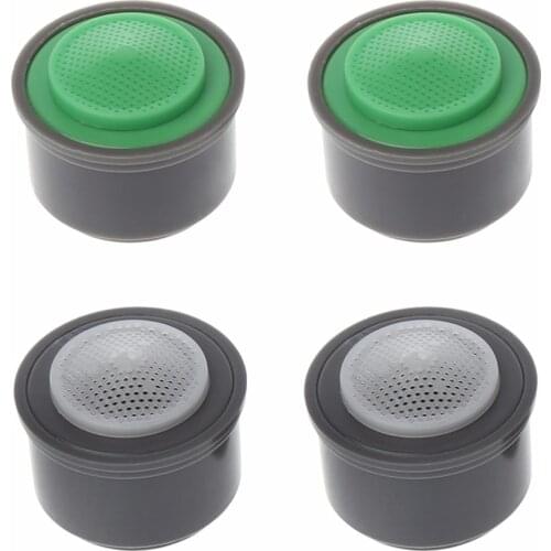 HNGCHOIGE 2PCS 2L/3L 24mm Green White Faucet Aerator Water Saving Eco-Friendly Spout Filter Inner Core Height 13mm