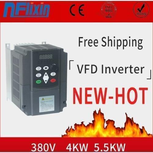 Promotion for 4KW 5.5KW 380V AC Frequency Inverter 400HZ VFD VARIABLE FREQUENCY DRIVE WITH Potentiometer Knob AC Inverter