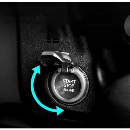 Car switch personalized decorative stickers Carbon fiber pattern one-key start button protective cover